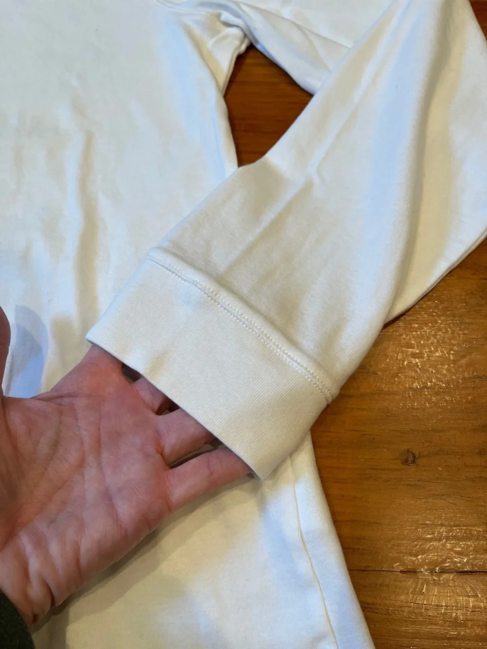 GARNET HILL L White Bonne Nuit Good Night Sleep Shirt 100% Cotton